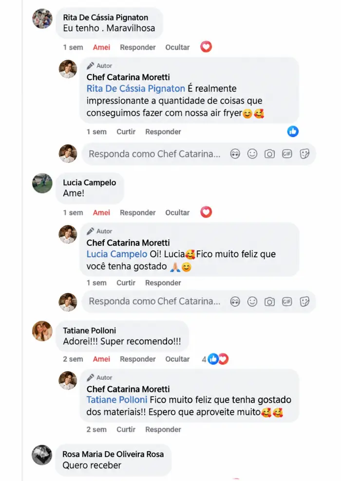 Depoimento de aluna sobre o Sabores na Air Fryer 1